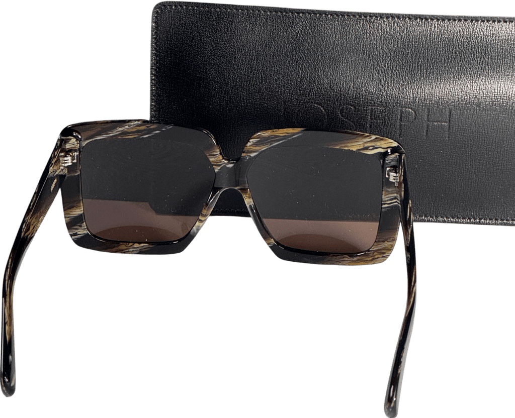 Joseph Black Ebony Square Sunglasses In Case - Reliked