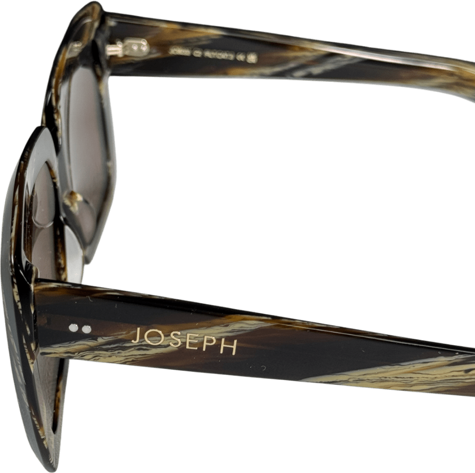 Joseph Black Ebony Square Sunglasses In Case - Reliked