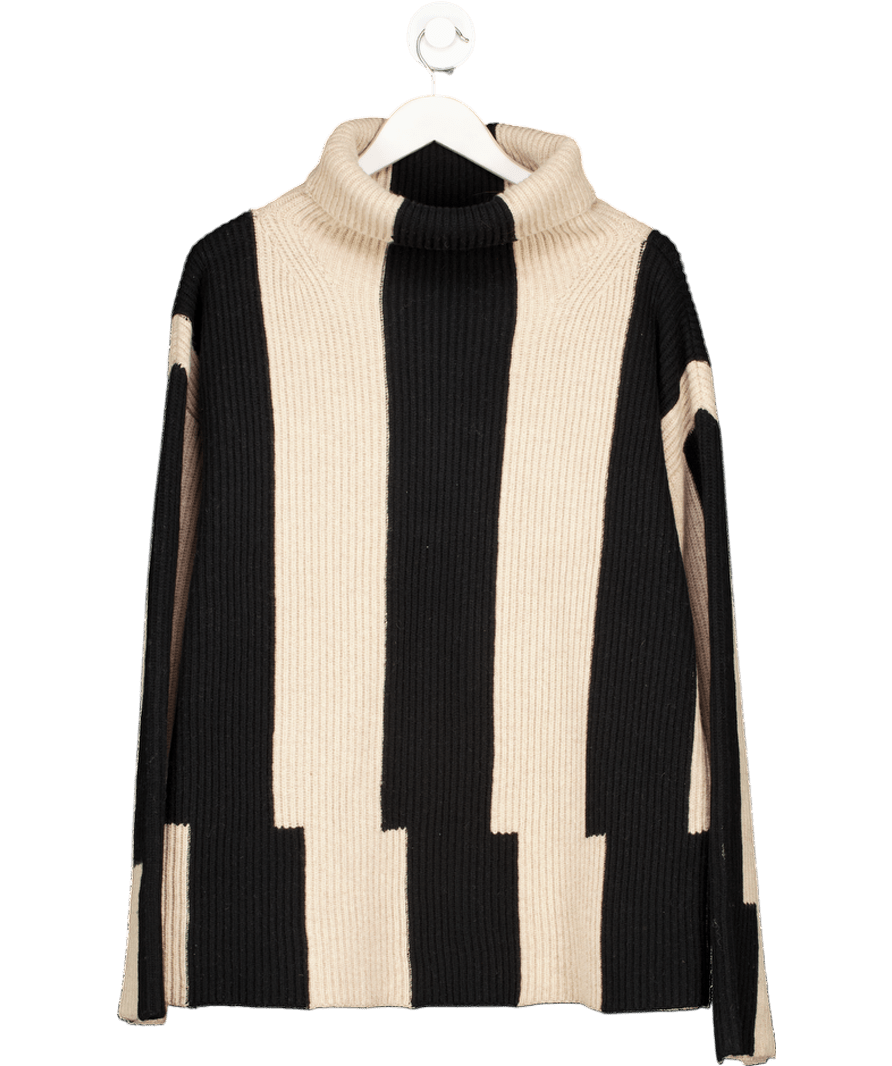 Joseph Camel Black 100% Wool High Neck Oversize jumper UK M - Reliked