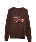 joules 4x4 Defender Brown Cotton / Merino Wool Blend Jumper UK M - Reliked