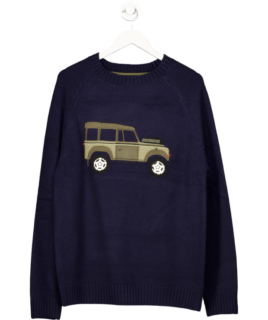 joules Navy Blue 4x4 Defender Cotton / Merino Wool Blend Jumper UK M - Reliked