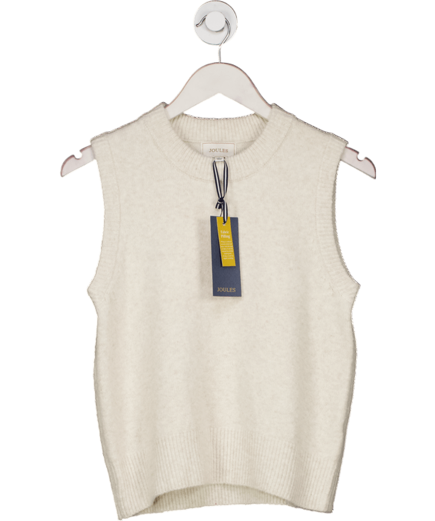 joules Supersoft Cream Sleeveless Knit Top UK S - Reliked