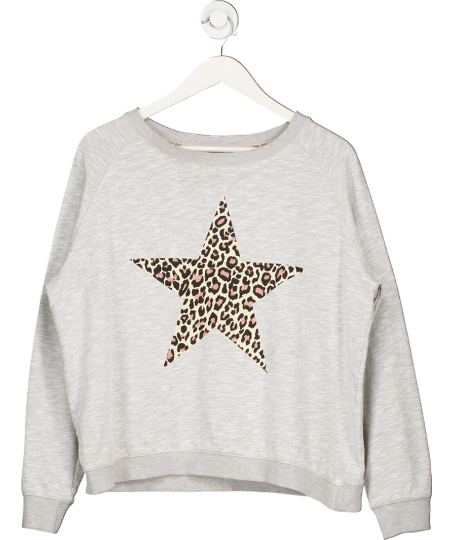 Jovie the Label Grey Leopard Star Print Sweatshirt UK 10 - Reliked