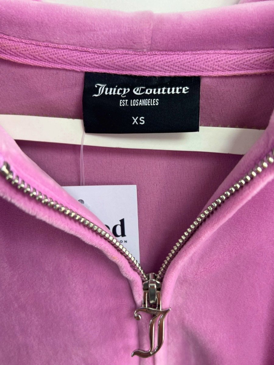 Juicy Couture Pink Velour Zip - Up Hoodie XS - Reliked