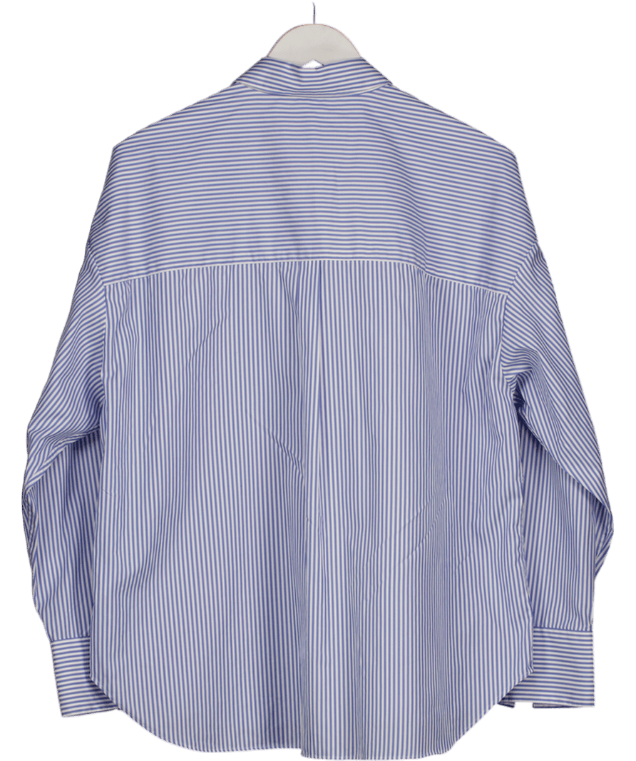 JULIE JOSEPHINE 100% Cotton Blue Striped Shirt Fr38 UK 10 - Reliked