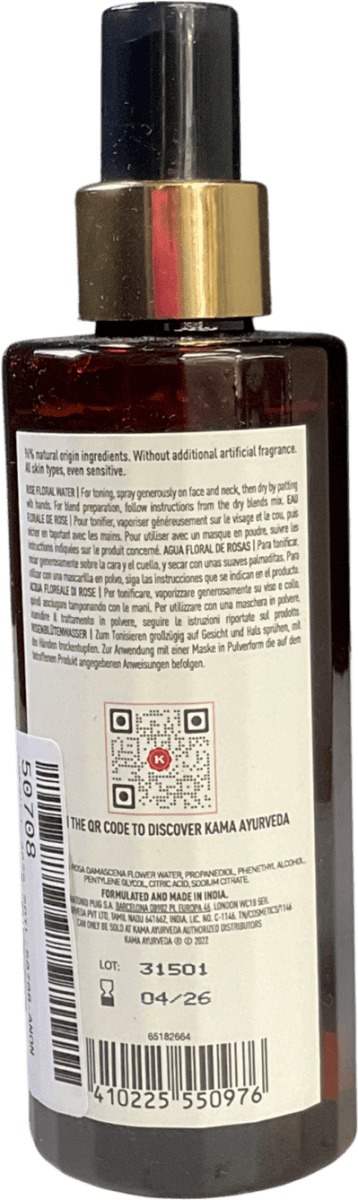 KAMA AYURVEDA Rose Water Hydrating Mist 200ml - Reliked