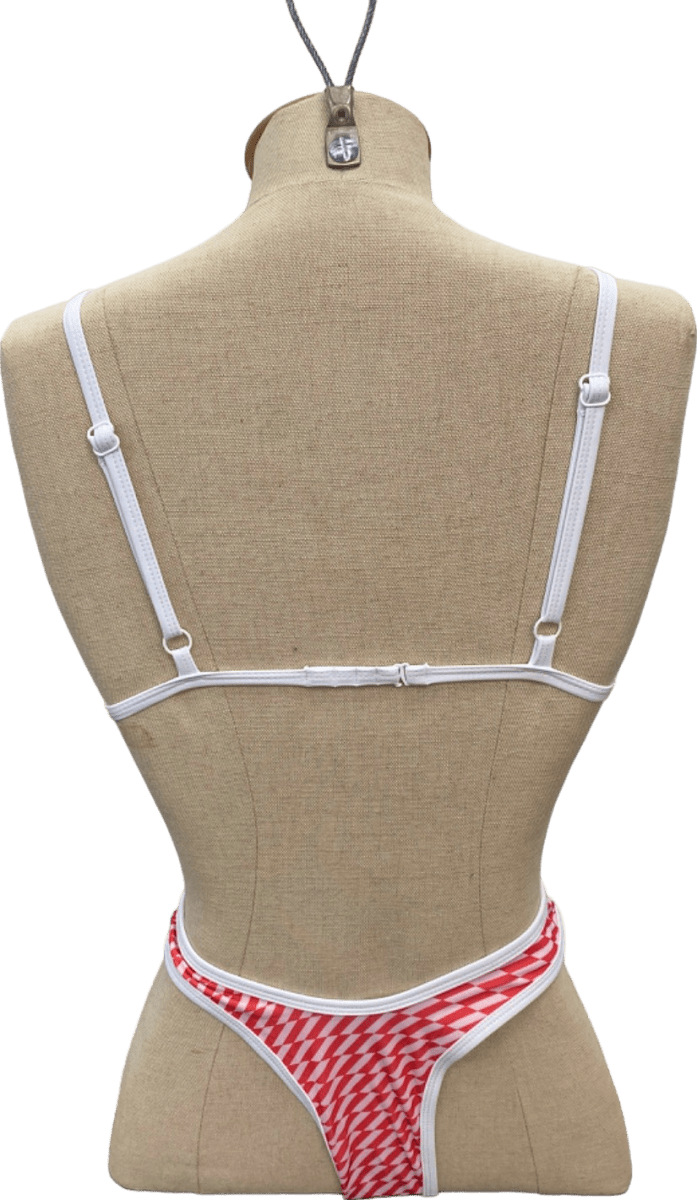 Kanawa White & Red Bikini Set UK S/M - Reliked