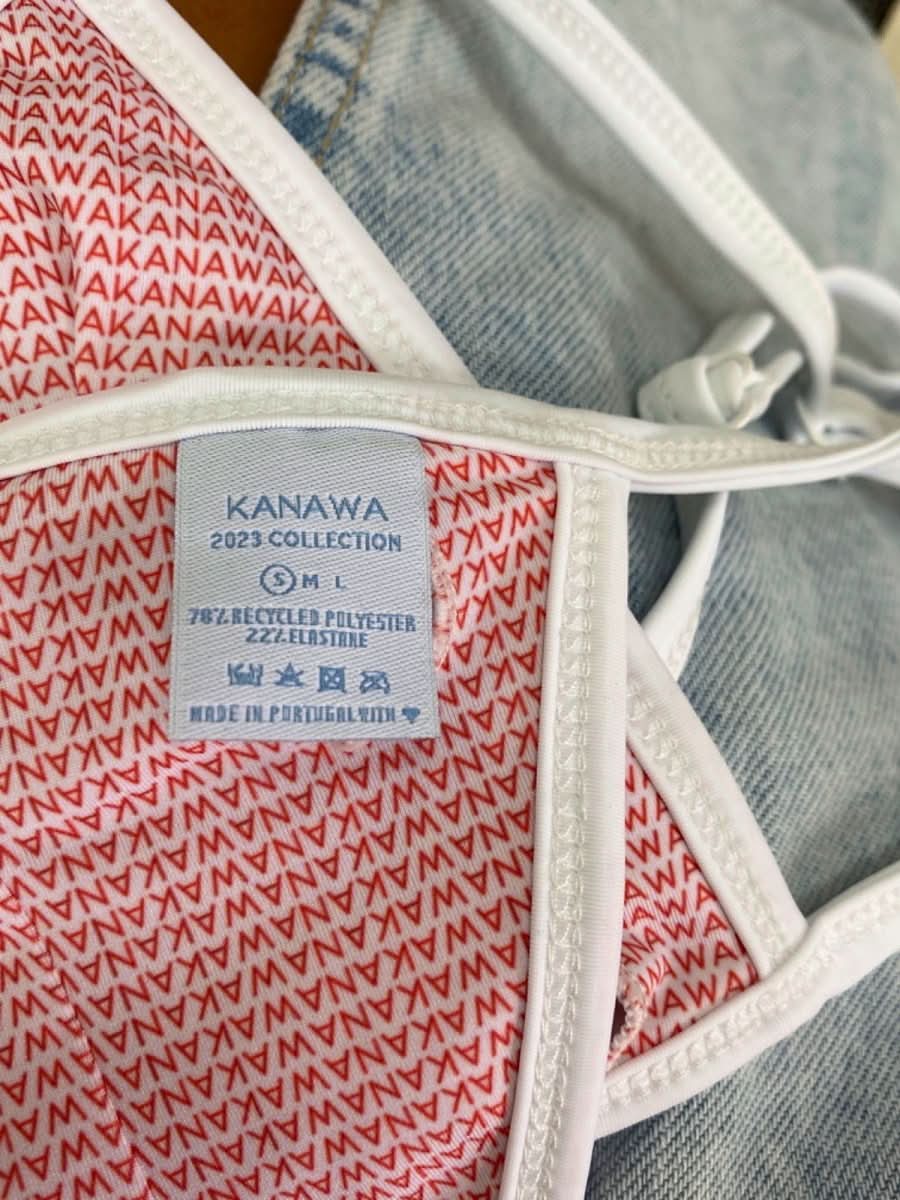 Kanawa White & Red Bikini Set UK S/M - Reliked