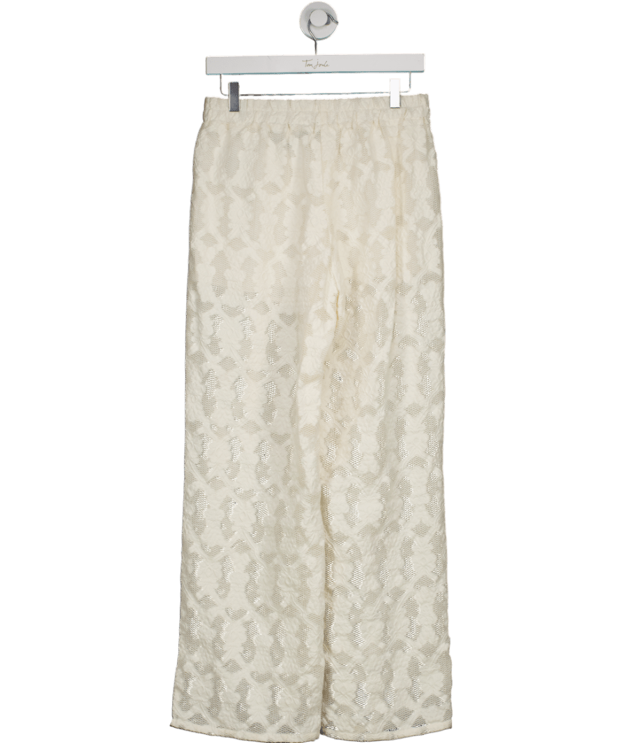 Karen by Simonsen Kbaudrey Cream Lace Trousers Us8 UK 12 - Reliked
