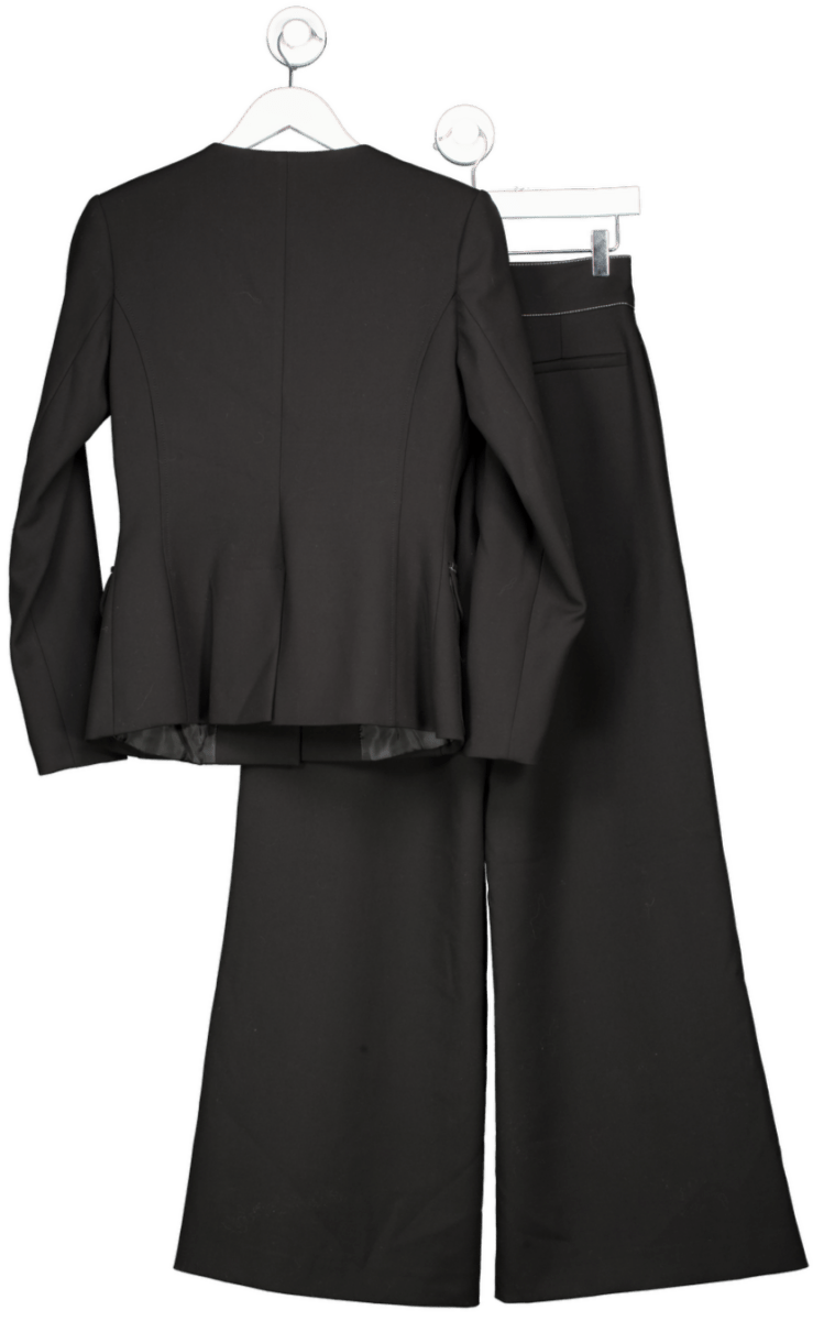 Karen Millen Black 2 - piece Compact Stretch Formal Tailored Jacket And Tailored Trouser Suit UK 8 - Reliked