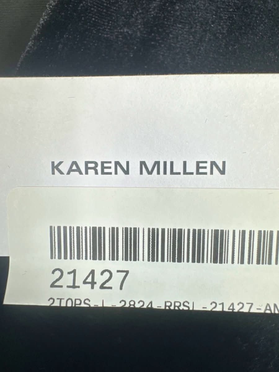 Karen Millen Black Curve Velvet V Neck Jersey Top UK 20 - Reliked