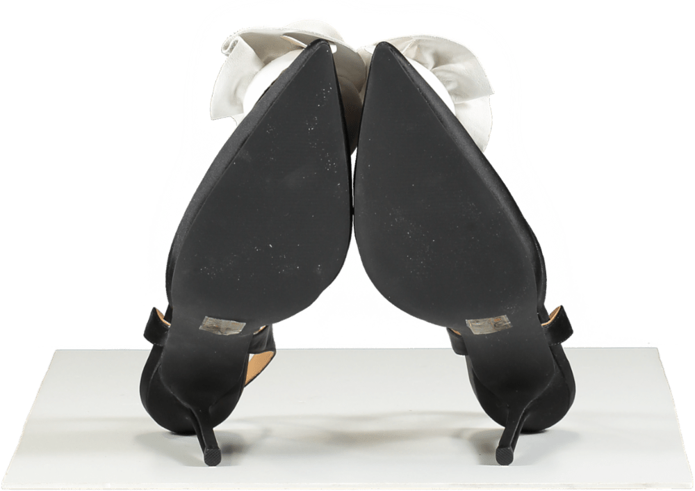 Karen Millen Black Diamante Floral Stiletto Heel UK 6 - Reliked