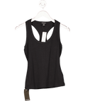 Karen Millen Black Jersey Ribbed Racer Back Vest UK S - Reliked