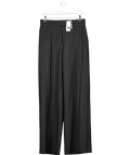 Karen Millen Black Pinstripe Wide Leg Tailored Trousers UK 10 - Reliked