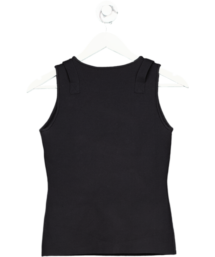 Karen Millen Black / Silver Buckle Detail Tank Top UK XS - Reliked