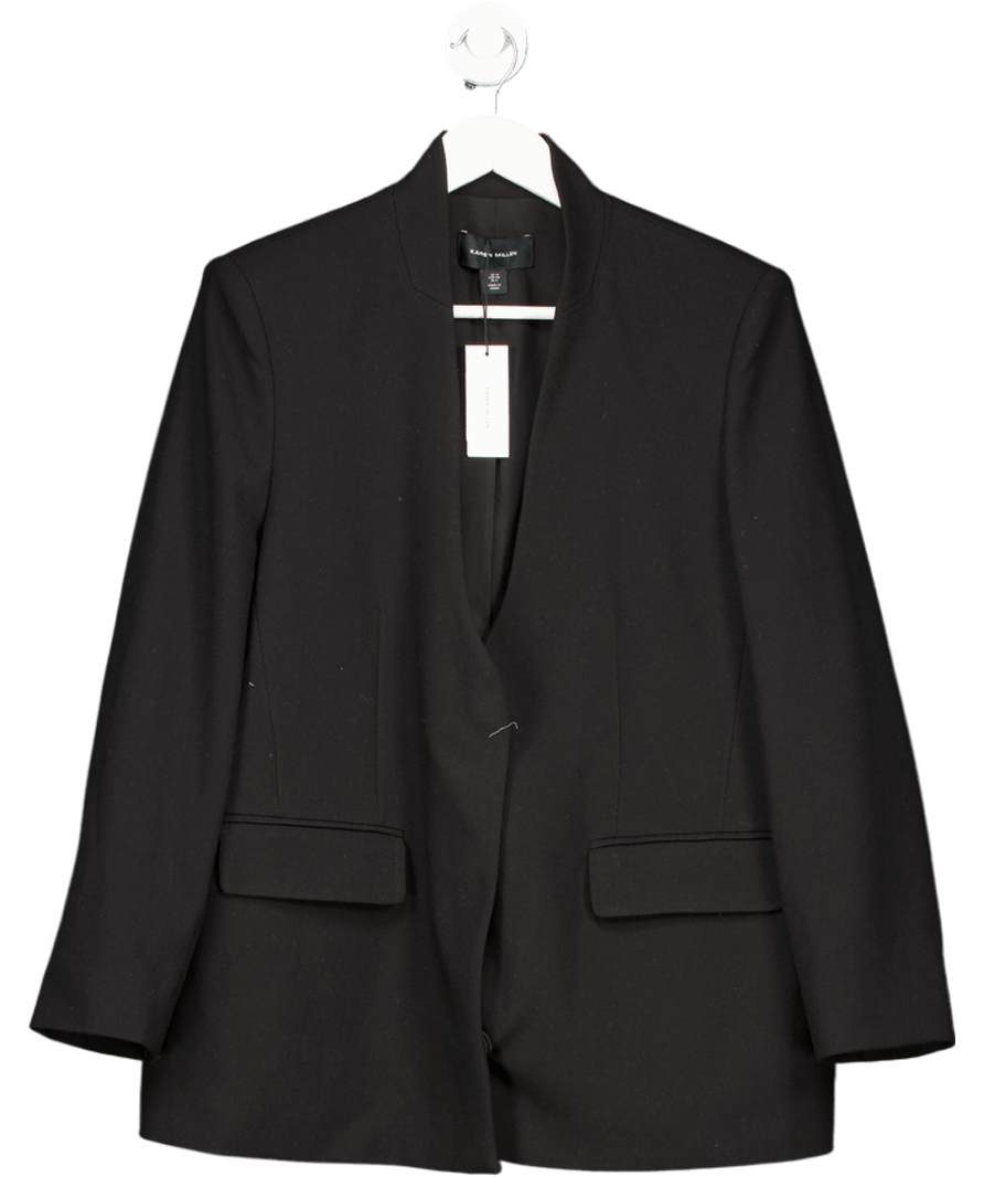 Karen Millen Black Stretch Essential Oversize Tailored Blazer UK 10 - Reliked