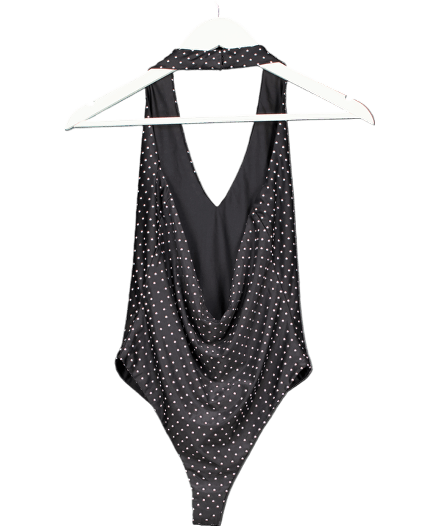 Karen Millen Black Studded Ponte Jersey Bodysuit UK S - Reliked