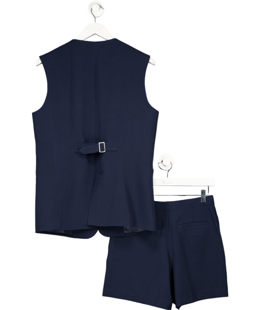 Karen Millen Blue 2 - piece Tailored Waistcoat And City Shorts set UK 8 - Reliked