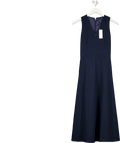 Karen Millen Blue Compact Essential Tailored Sleeveless Midi Dress UK 6 - Reliked