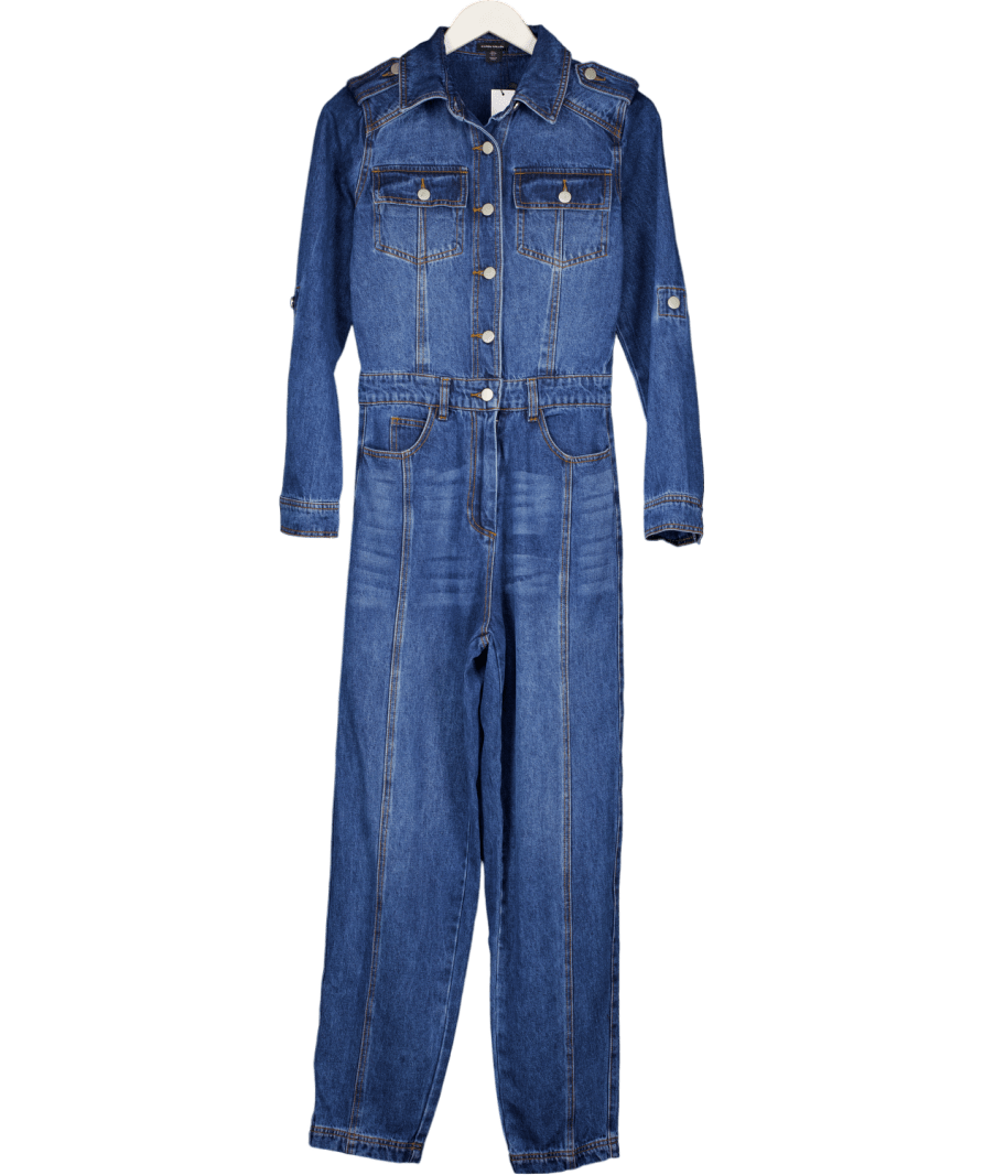 Karen Millen Blue Denim Jumpsuit UK 6 - Reliked