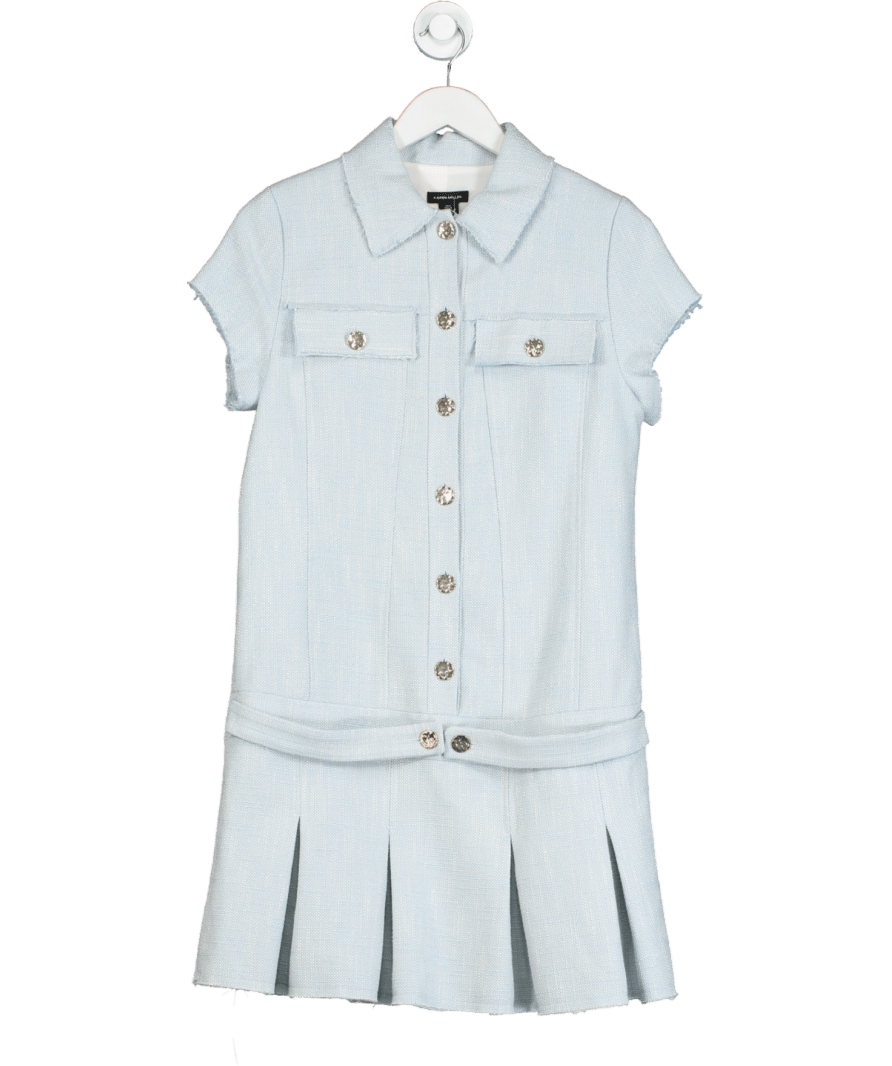 Karen Millen Blue Spring Tweed Tailored Mini Dress UK 6 - Reliked
