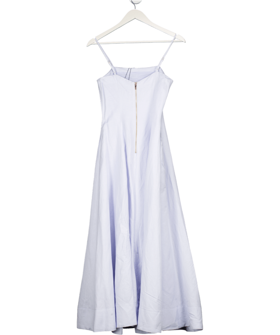 Karen Millen Blue Viscose Linen Woven Prom Dress UK 6 - Reliked