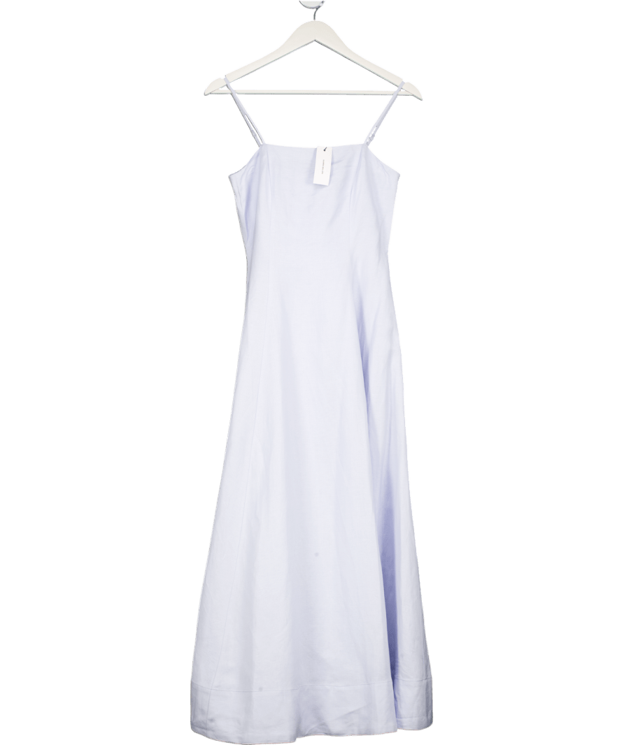 Karen Millen Blue Viscose Linen Woven Prom Dress UK 6 - Reliked