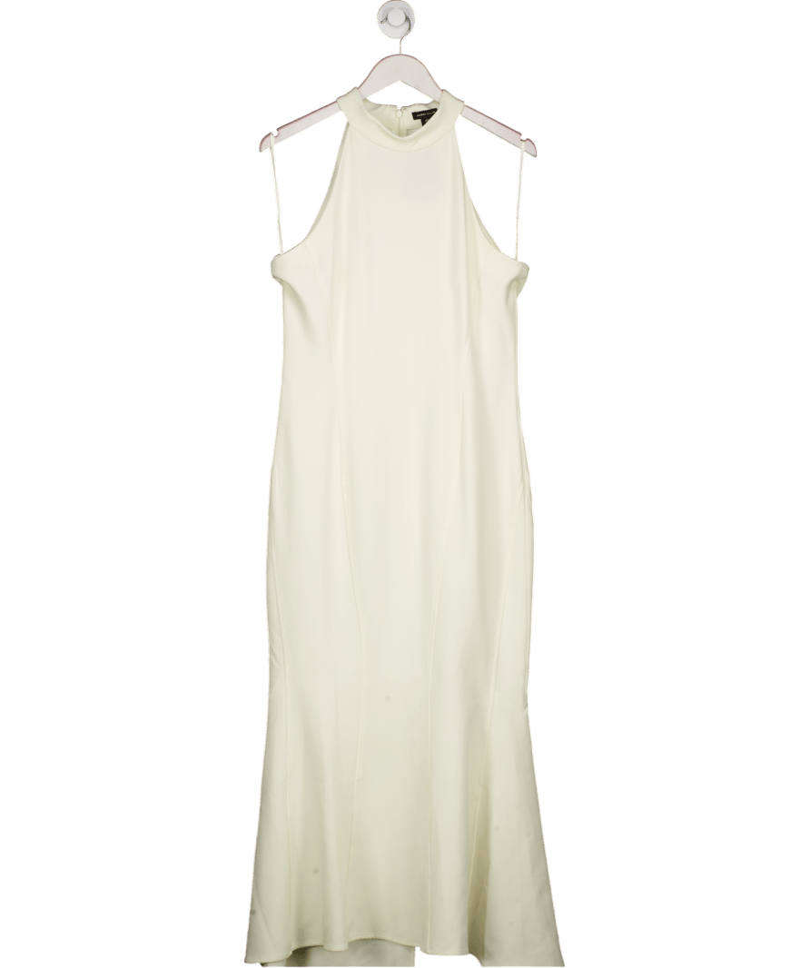 Karen Millen Cream Jersey Dramatic Hem Midi Dress UK 12 - Reliked