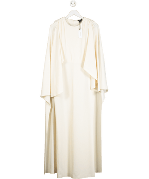 Karen Millen Cream Stretch Cape Detail Maxi Dress UK 8
