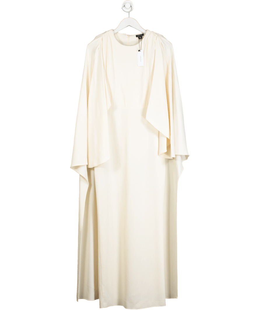 Karen Millen Cream Stretch Cape Detail Maxi Dress UK 8 - Reliked
