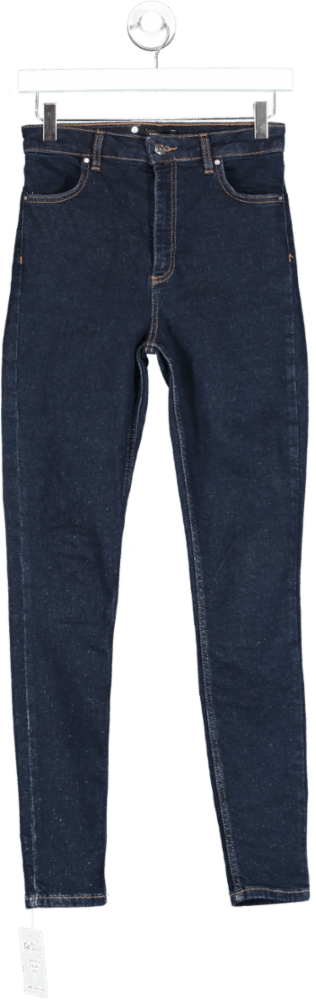 Karen Millen Dark Blue High - Waisted Skinny Jeans UK 8 - Reliked