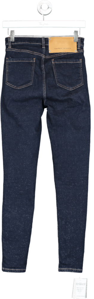 Karen Millen Dark Blue High - Waisted Skinny Jeans UK 8 - Reliked