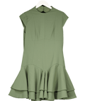 Karen Millen Green High Neck Open Back Mini Dress UK 12 - Reliked