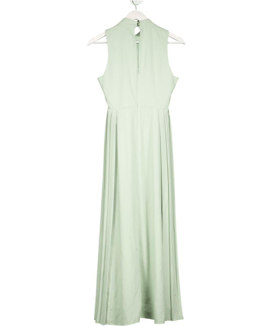 Karen Millen Green Soft Tailored Pleated Panel Midaxi Dress UK 6 - Reliked