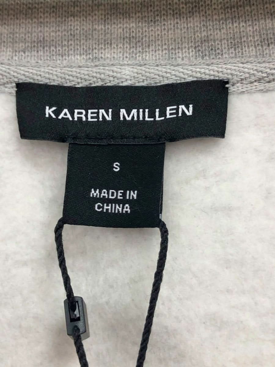 Karen Millen Grey Fleece Jersey V - Neck Sweatshirt UK S - Reliked