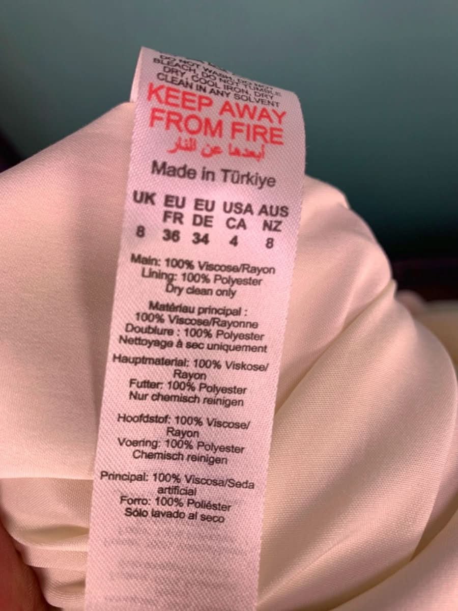 Karen Millen Ivory Sleeveless Bow Detail Shift Dress UK 8 - Reliked