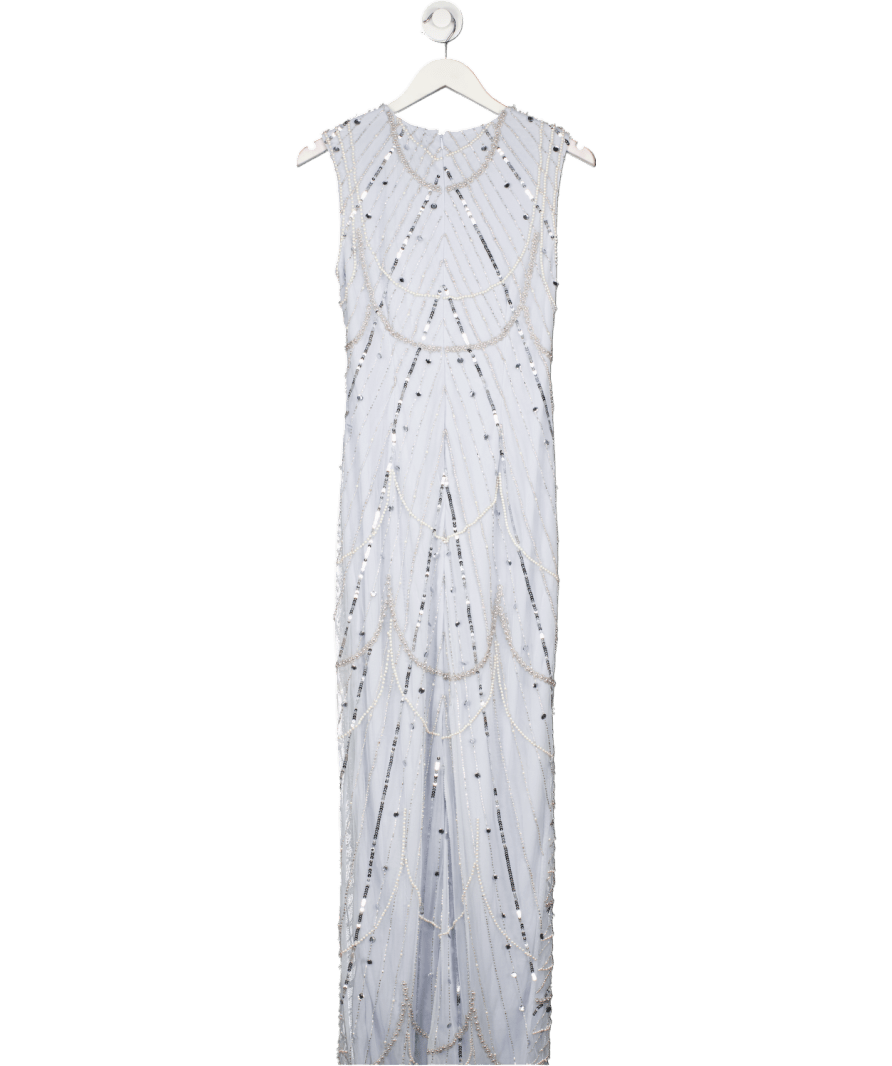 Karen Millen Metallic Petite Embellished Cape Detail Maxi Dress UK 10 - Reliked