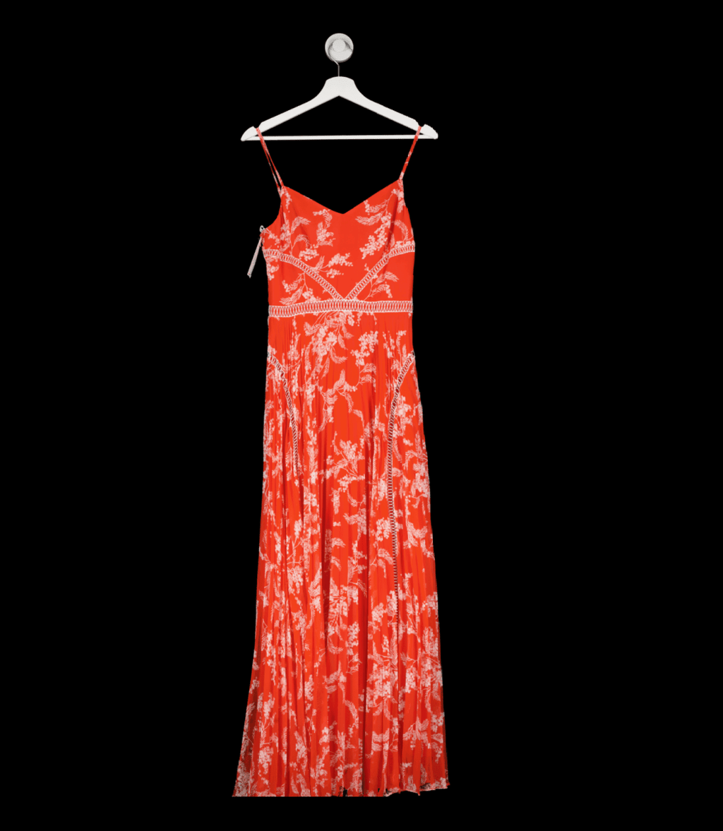 Karen Millen Orange Floral Dress UK 8 - Reliked