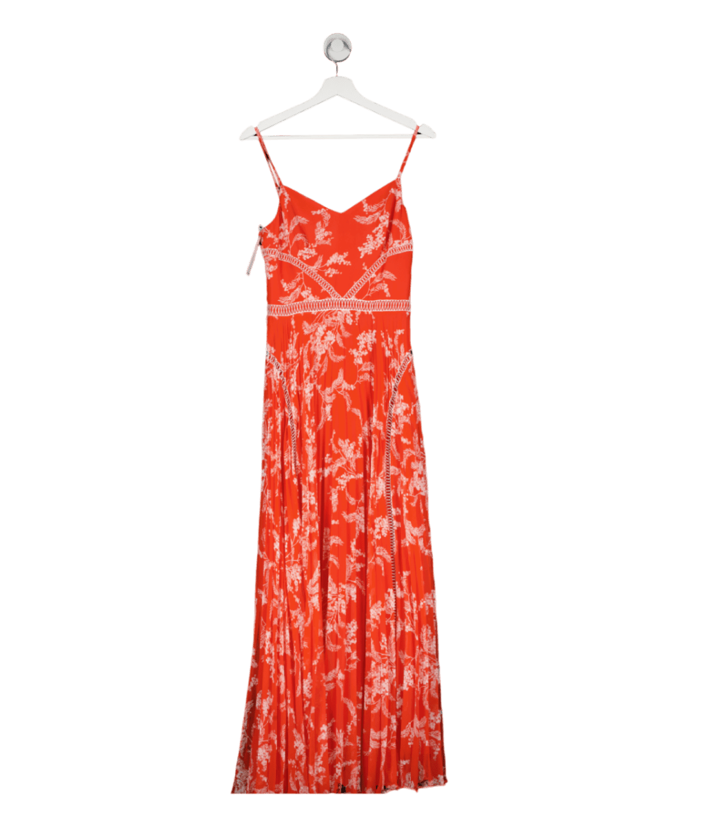 Karen Millen Orange Floral Dress UK 8 - Reliked
