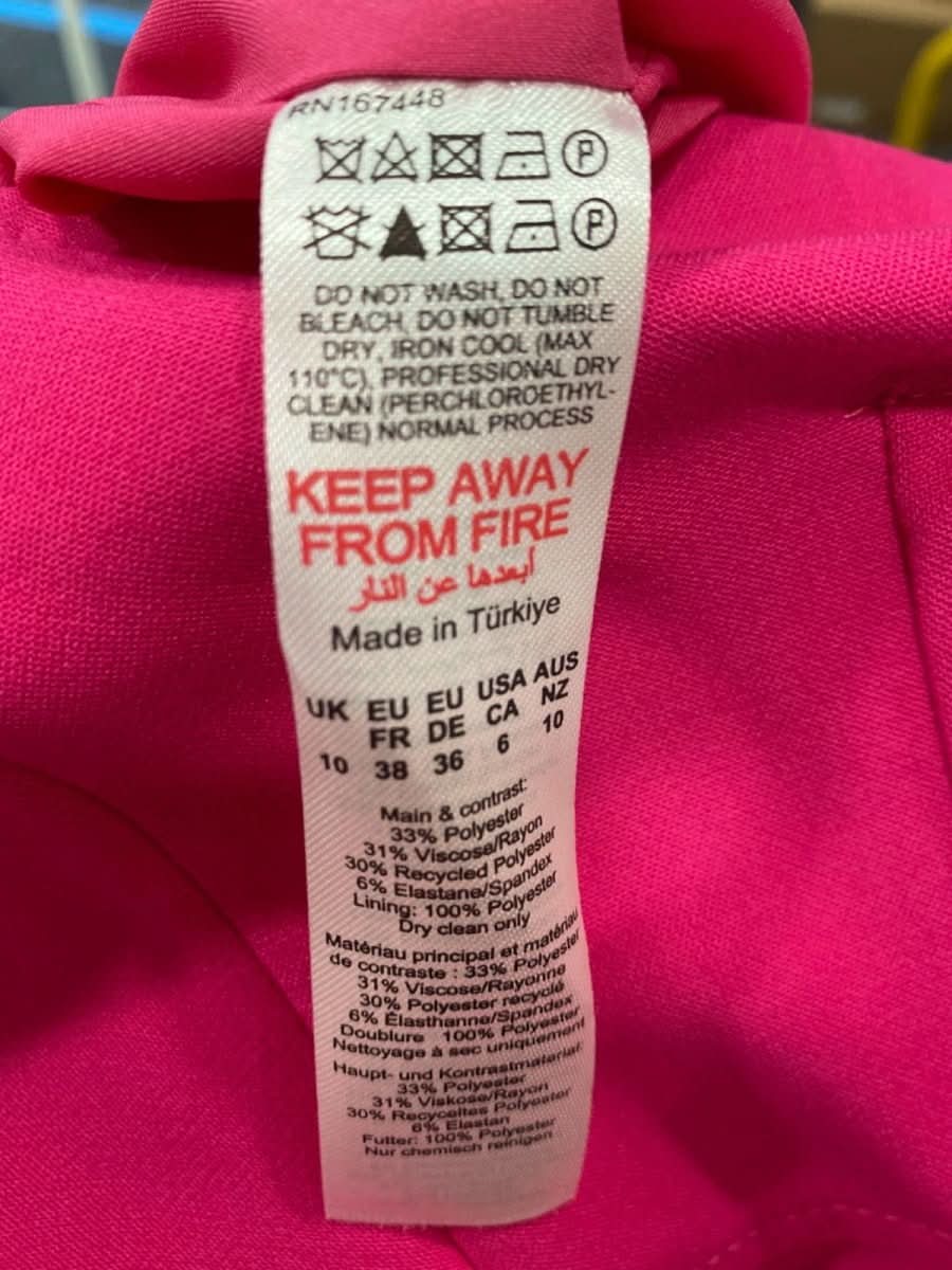 Karen Millen Pink Compact Stretch Corset Seamed Midi Dress UK 10 - Reliked