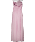 Karen Millen Pink Crinkle Georgette Fine Pleated One Shoulder Woven Maxi Dress UK 6 - Reliked