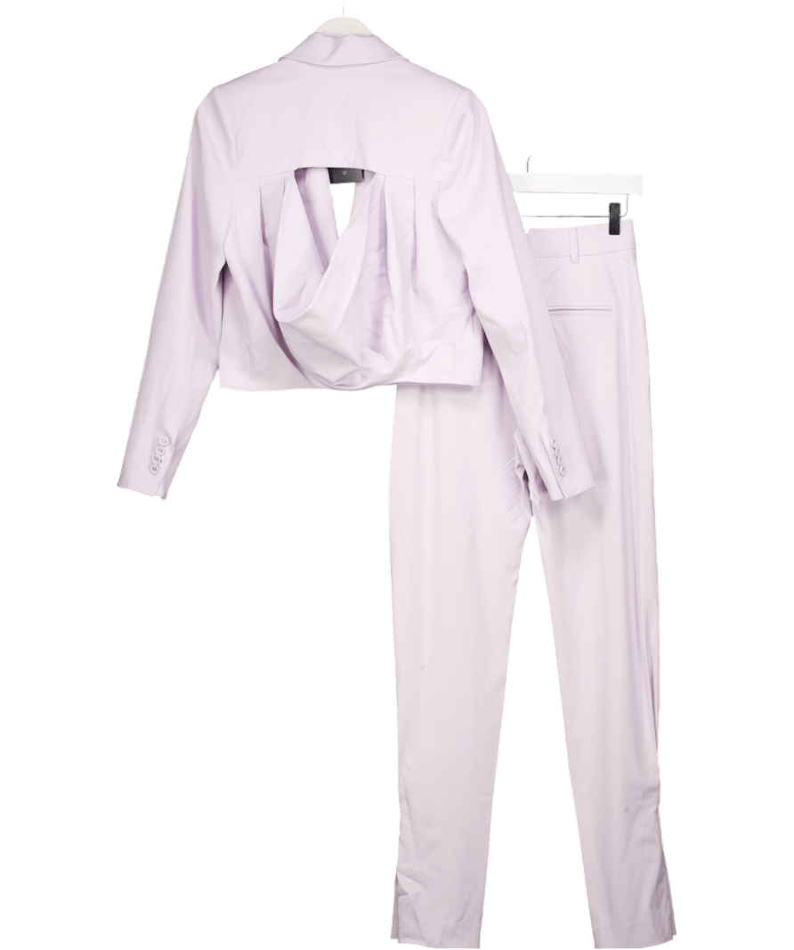 Karen Millen Purple 2 - piece Cropped Blazer And Tapered Trouser Suit UK 6 - Reliked