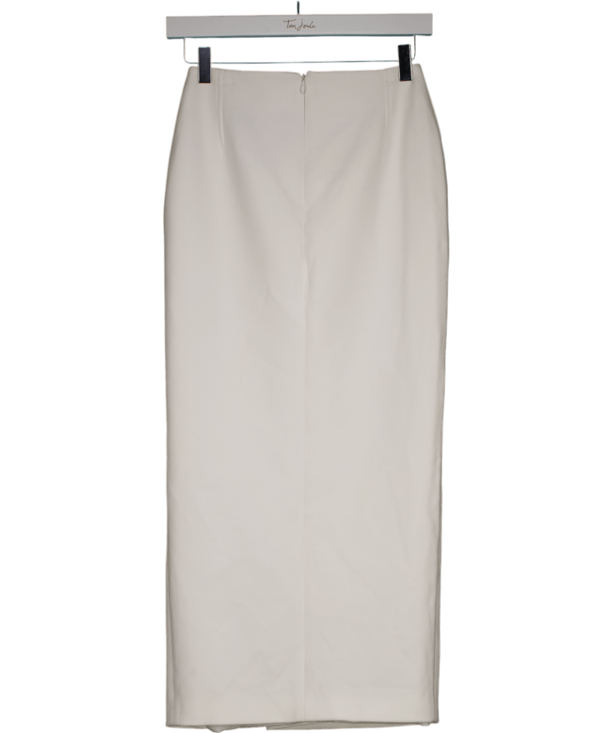 Karen Millen White Petite Italian Compact Scuba Jersey Pencil Midi Skirt UK 4 - Reliked
