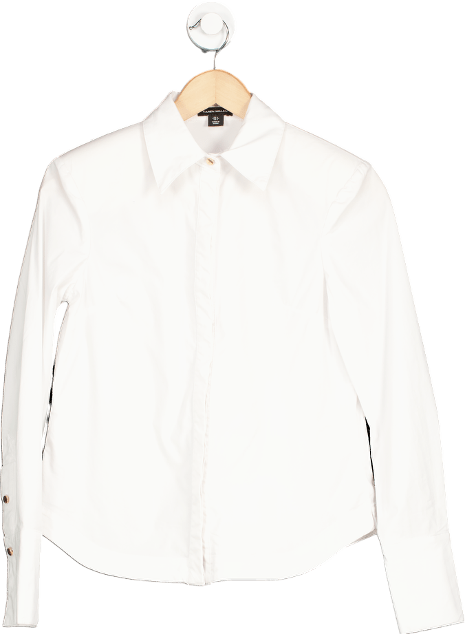 Karen Millen White Slim Fit Shirt UK 6 - Reliked