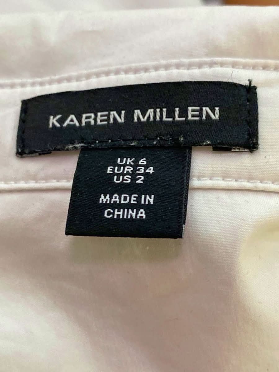 Karen Millen White Slim Fit Shirt UK 6 - Reliked