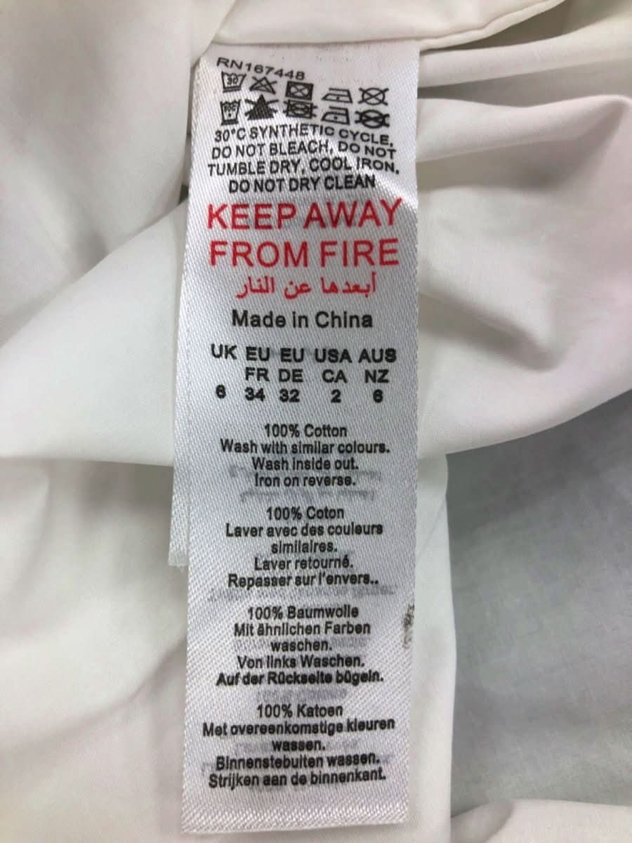 Karen Millen White The Tailored Cotton Poplin Woven Shirt UK 6 - Reliked