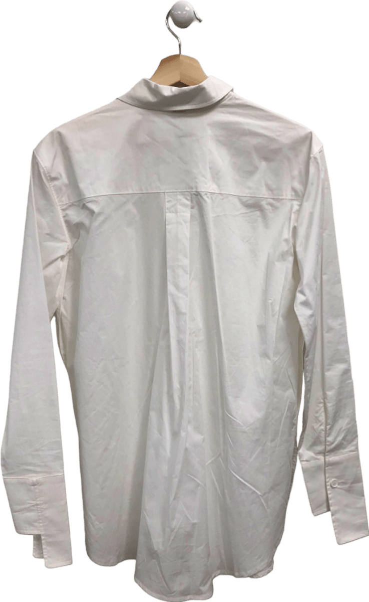 Karen Millen White The Tailored Cotton Poplin Woven Shirt UK 6 - Reliked