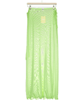 Kasela Lime Green Mesh Tie Shoulder Maxi Dress UK S - Reliked