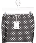 Kasela Mini Skirt In Black Polka UK S - Reliked