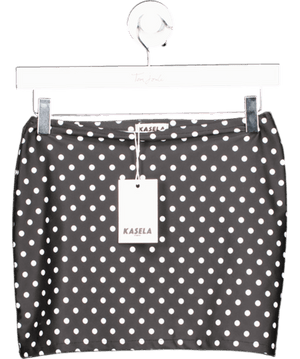 Kasela Mini Skirt In Black Polka UK S